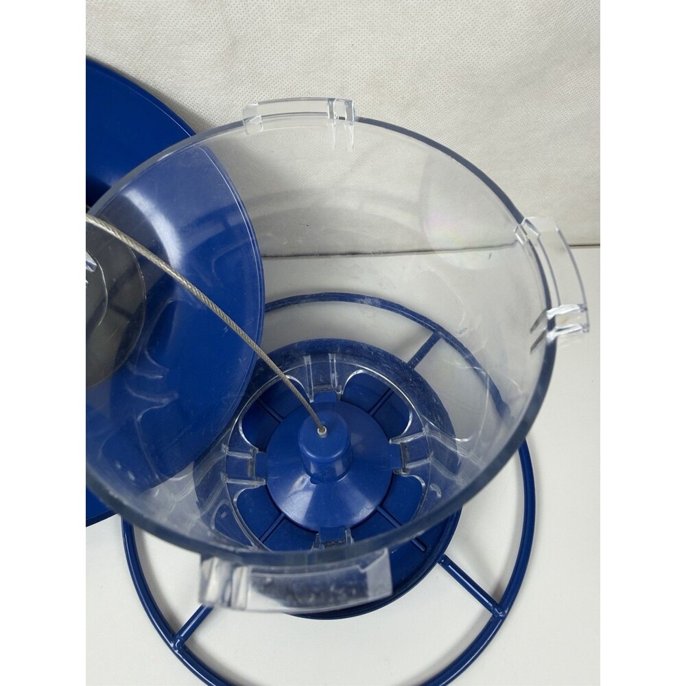 Perky-Pet 312B Panorama Wild Bird Feeder Blue Sparkle Hanging 2 lb Capacity - Picture 6 of 9
